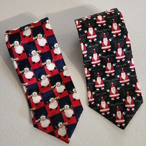 Two Hoilday Men's Ties for One Price